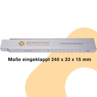 Bernstein Tools for Electronics Bernstein Werkzeugfabrik 7-502 Duimstok 2 m Hout