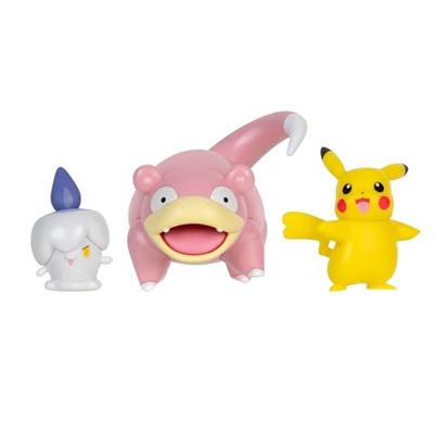 Pokemon Battle Figure Pack - Slowpoke, Litwick & Pikachu