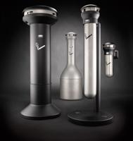 Asbak Rubbermaid Infinity Genie staand zwart - thumbnail