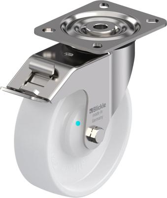 Blickle LX-PO 125KAD-FI Zwenkwiel met rem Wieldiameter: 125 mm Draagvermogen (max.): 250 kg 1 stuk(s)