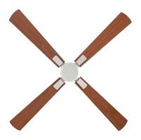CasaFan ECO NEO III 132 WE-NB/KI WiFi Flügel Nussbaum/Kirsche Plafondventilator 27 W (Ø x h) 132 cm x 360 mm Wit Met afstandsbediening, Timer, Met wintermodus, - thumbnail
