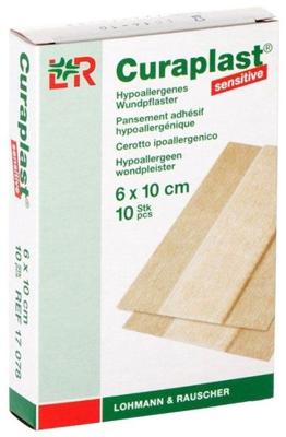 Curaplast Sensitive wondpleister 10cm x 6cm 10 Stuks