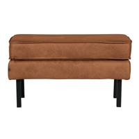 WOOOD Hocker 'Rodeo' Eco leder, kleur Cognac - thumbnail
