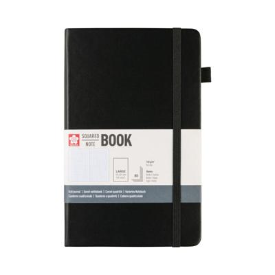 Sakura • notebook squared 13x21cm black