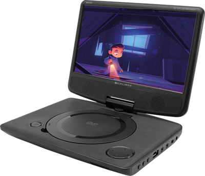 Draagbare DVD Speler Auto - 10 Inch Scherm met USB en Accu - Koptelefoonaansluiting - Zwart (MPD125)