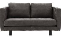 Goossens Excellent Bank Nuance donkerbruin, leer, 2,5-zits, urban industrieel - thumbnail