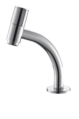 Zeta toiletkraan staand rond topbediening chroom 1/2