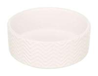 TRIXIE VOERBAK / DRINKBAK WAVE KERAMIEK WIT 16 CM 900 ML - thumbnail