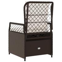 Tuinstoelen 2 st verstelbaar poly rattan bruin - thumbnail