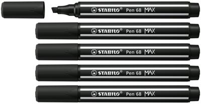 Viltstift stabilo pen 68/46 max zwart | 5 stuks