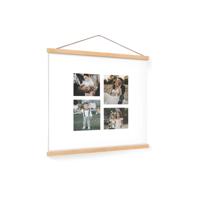 Gepersonaliseerde poster met houten posterhanger 50x50 - thumbnail