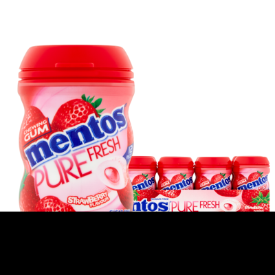 Mentos kauwgom pure fresh strawberry mini (10x 12 stuks)