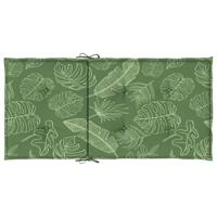 Stoelkussens 4 st lage rug bladpatroon stof - thumbnail