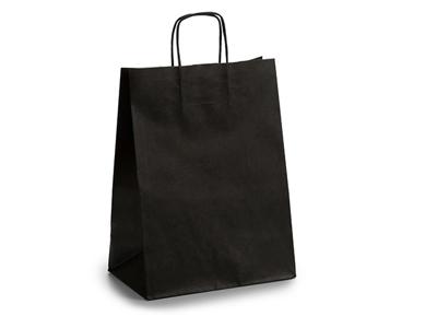 Papieren Zak Zwart (12 x 40 x 24 cm)