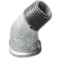 Kirchhoff Smeedbaar ijzeren bocht 45°, verzinkt, 1/2"H x 1/2"ET, (121) - 989728055 - thumbnail