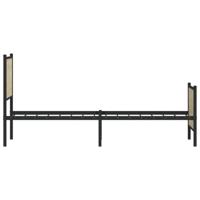 Bedframe zonder matras metaal sonoma eikenkleurig 140x190 cm - thumbnail