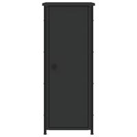 Nachtkastjes 2 st 32x42x80 cm bewerkt hout zwart - thumbnail