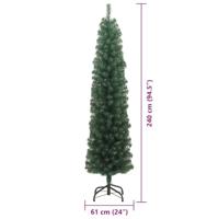 VidaXL Kunstkerstboom groen 240 cm pvc en staal en kunststof - thumbnail