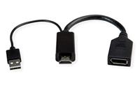 ROLINE 4K HDMI/DisplayPort Adapter, v1.2, HDMI Male - DP Female, Actief - thumbnail