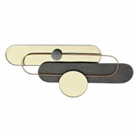 Wanddecoratie DKD Home Decor Grijs Gouden Metaal PVC Modern (96 x 5 x 40,6 cm) - thumbnail