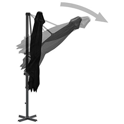 VidaXL Zweefparasol met aluminium paal 250x250 cm zwart