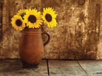 Zonnebloemen vaas 70x50cm Tuinschilderij Customize-it - Customize it - thumbnail