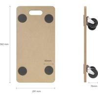 TOOLCRAFT TO-6811791 EWSU1012-575 Transportroller MDF Laadvermogen (max.): 200 kg 582 mm x 291 mm x 110 mm - thumbnail