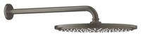 Grohe Regendoucheset Rainshower Cosmopolitan Metal 31 cm met Wandarm Hard Graphite Geborsteld - thumbnail