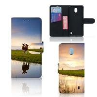 Nokia 1 Plus | Telefoonhoesje | Met pasjeshouder | Koe - thumbnail