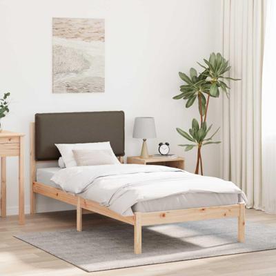 Bedframe met Gevoerd Hoofdgedeelte Taupe 100 x 200 cm Bedframe met Gevoerd Hoofdgedeelte Taupe 100 x 200 cm
