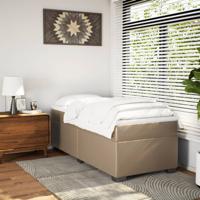 Boxspring met matras kunstleer cappuccinokleurig 100x200 cm - thumbnail