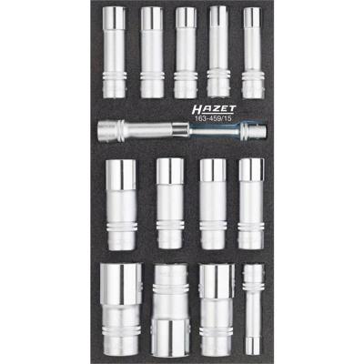 HAZET Dopsleutelset 163-459/15 - 1/2 inch (12,5 mm) vierkant hol - Buiten-zeskant-tractieprofiel - 15-delig - 10 - 32