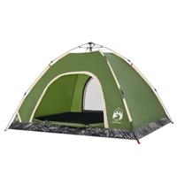 VidaXL Tent 4-persoons snelontgrendeling groen - thumbnail
