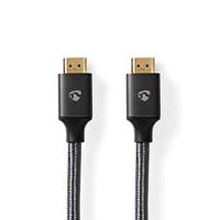 Nedis High Speed ??HDMI-Kabel met Ethernet | ARC | 1 m | Katoen | 1 stuks - CVTB34000GY10 CVTB34000GY10 - thumbnail