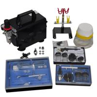 VidaXL Airbrush compressorset met 3 pistolen - thumbnail