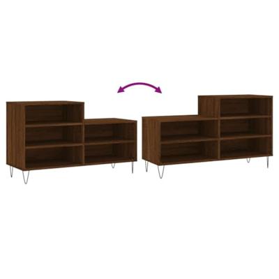 VidaXL Schoenenkast 102x36x60 cm bewerkt hout bruin eikenkleur