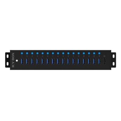 ICY BOX IB-HUB1717-U3 USB 3.2 Gen 1 (3.1 Gen 1) Type-A 5000 Mbit/s Zwart