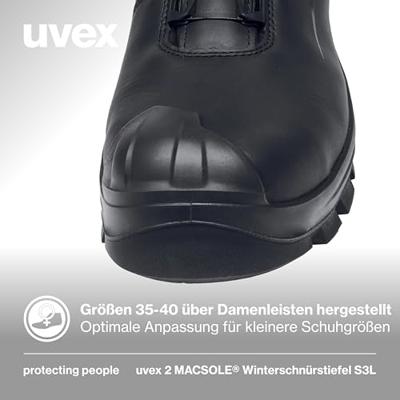uvex S3L BOA PU/GU W12 6536346 Hoge veiligheidsschoenen S3L Schoenmaat (EU): 46 Zwart 1 paar
