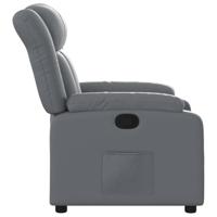Fauteuil verstelbaar kunstleer grijs - thumbnail