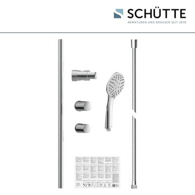 Schutte NAPOLI doucheset | 60 cm Glijstang - 3 standen - chroom
 - 64830 - thumbnail