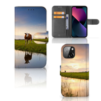 iPhone 13 Mini | Telefoonhoesje | Met pasjeshouder | Koe - thumbnail