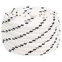 VidaXL Boottouw gevlochten 16 mmx50 m polyester wit - thumbnail