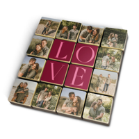 Foto op chocolade blokjes - thumbnail