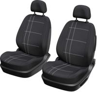 Set van 2 autostoelhoezen voorin - XLCOVER - Airbag compatibel - Zwart - Hoezen voor stoelen en hoofdsteunen - thumbnail