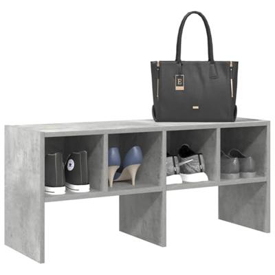 VidaXL Schoenenrek stapelbaar 89,5x30x40 cm betongrijs
