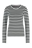 Studio Anneloes Luna Stripe Pullover 91500 Trui 1190 Off White/black - thumbnail