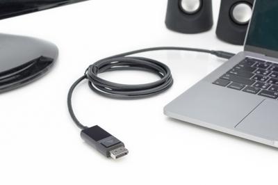Digitus AK-300333-020-S USB-C-displaykabel USB-C / DisplayPort Adapterkabel USB-C stekker, DisplayPort-stekker 2.00 m Zwart Afgeschermd, Afgeschermd (dubbel) Digitus AK-300333-020-S USB-C-displaykabel USB-C / DisplayPort Adapterkabel USB-C stekker, DisplayPort-stekker 2.00 m Zwart Afgeschermd, Afgeschermd (dubbel)