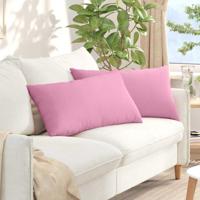 VidaXL Sofa kussens 2 pcs roze 80 x 40 cm stof - thumbnail