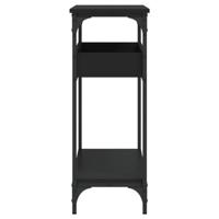 Wandtafel met schap 100x29x75 cm bewerkt hout zwart - thumbnail