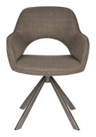 ZILT Eetkamerstoel 'Abra' kleur Bruin - thumbnail